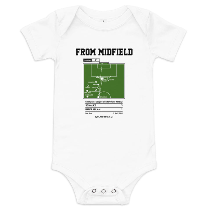 Greatest Inter Milan Goals Baby Bodysuit: From midfield (2011)