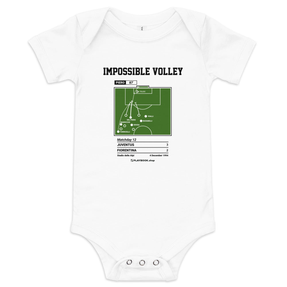 Greatest Juventus Goals Baby Bodysuit: Impossible Volley (1994)