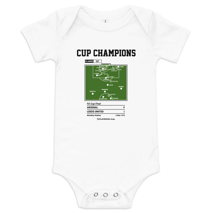 Greatest Leeds United Goals Baby Bodysuit: Cup Champions (1972)