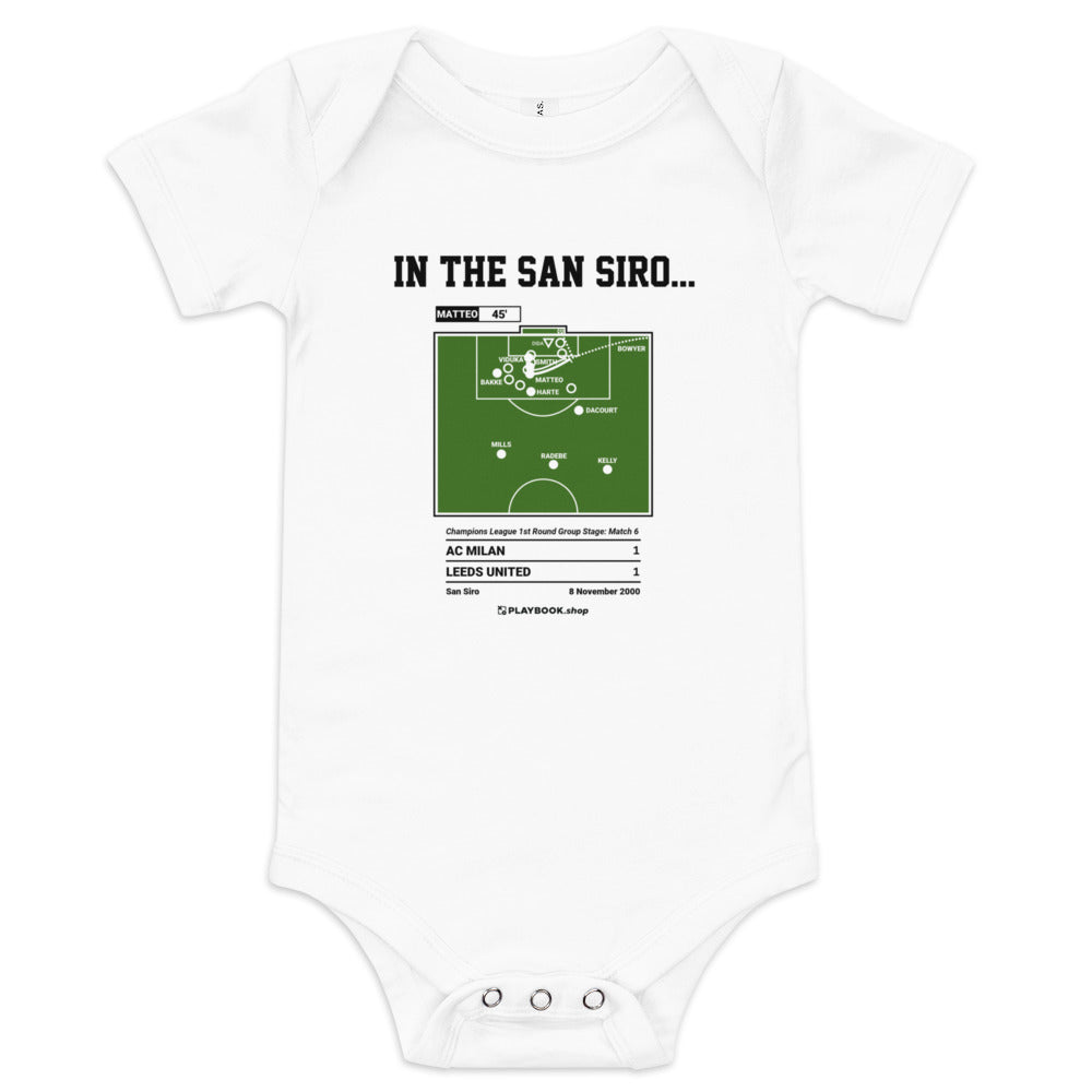 Greatest Leeds United Goals Baby Bodysuit: In the San Siro... (2000)