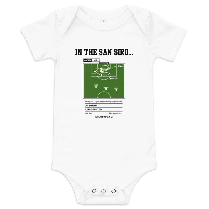 Greatest Leeds United Goals Baby Bodysuit: In the San Siro... (2000)