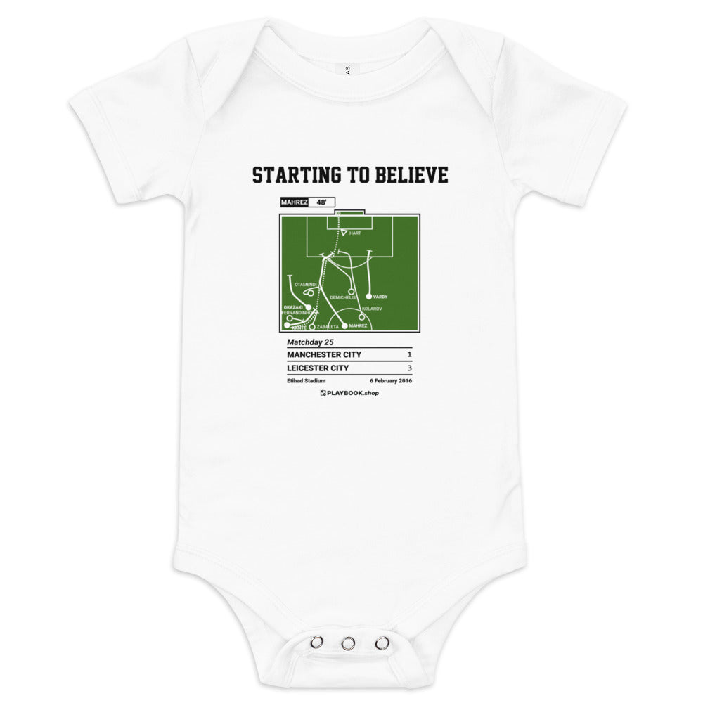 Greatest Leicester City Goals Baby Bodysuit: Starting to Believe (2016)