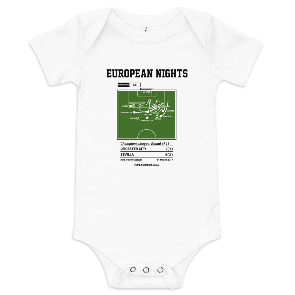 Greatest Leicester City Goals Baby Bodysuit: European Nights (2017)