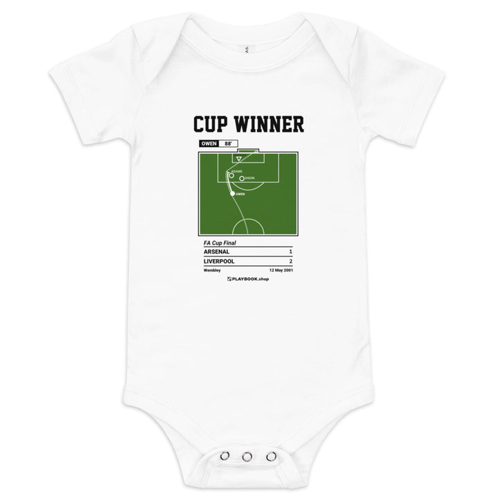 Greatest Liverpool Goals Baby Bodysuit: Cup winner (2001)