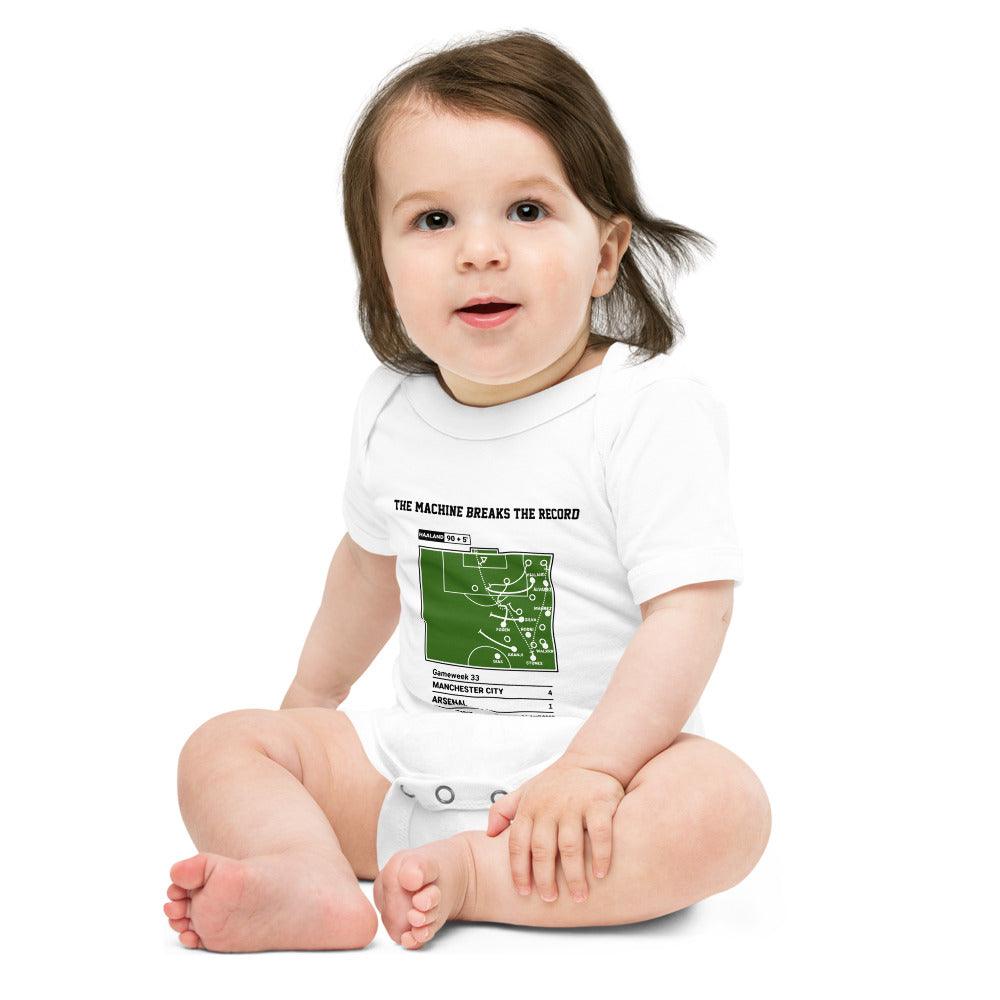 Greatest Manchester City Goals Baby Bodysuit: The Machine breaks the record (2023)