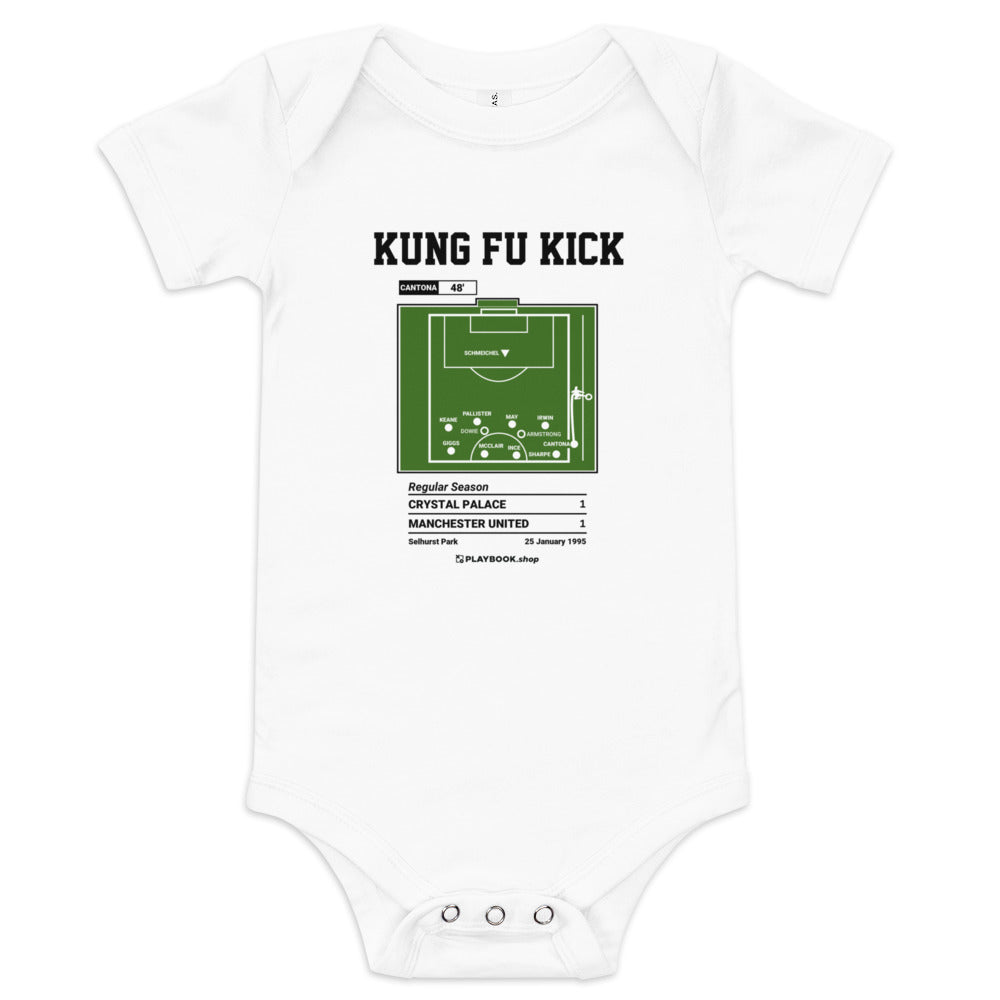 Oddest Manchester United Plays Baby Bodysuit: Kung Fu Kick (1995)