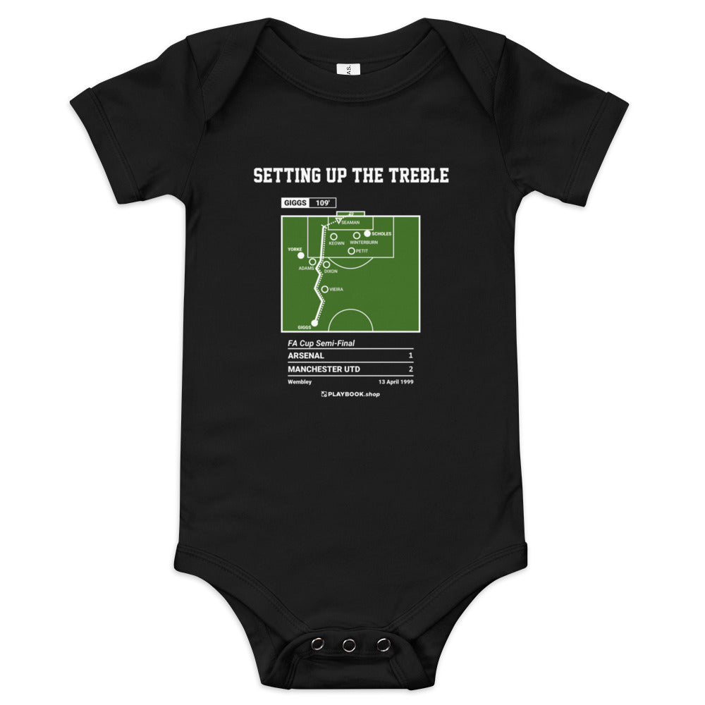 Greatest Manchester United Goals Baby Bodysuit: Setting up the Treble (1999)