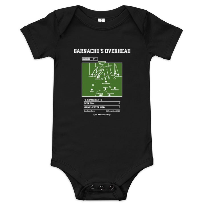 Greatest Manchester United Goals Baby Bodysuit: Garnacho's Overhead (2023)