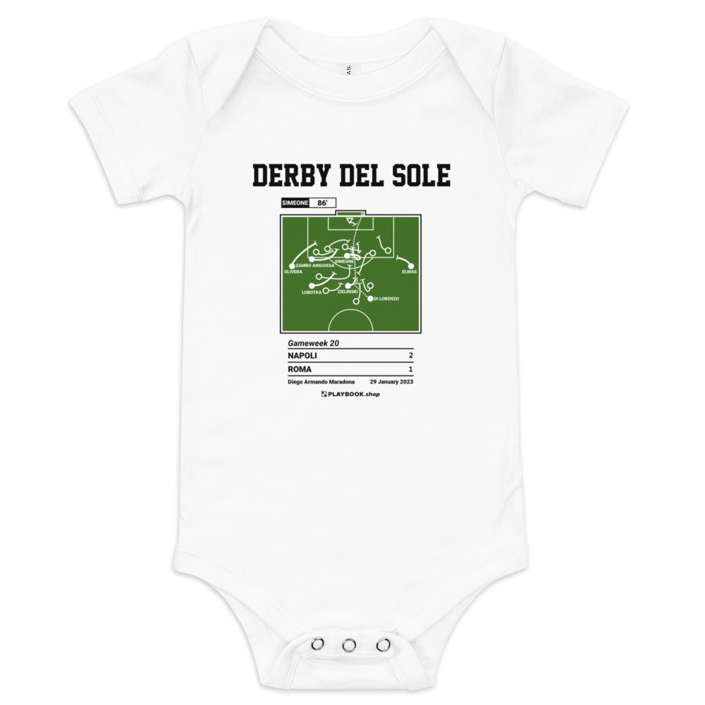 Greatest Napoli Goals Baby Bodysuit: Derby del Sole (2023)