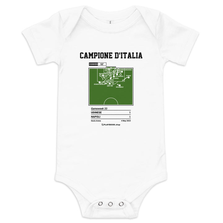 Greatest Napoli Goals Baby Bodysuit: Campione d'Italia (2023)
