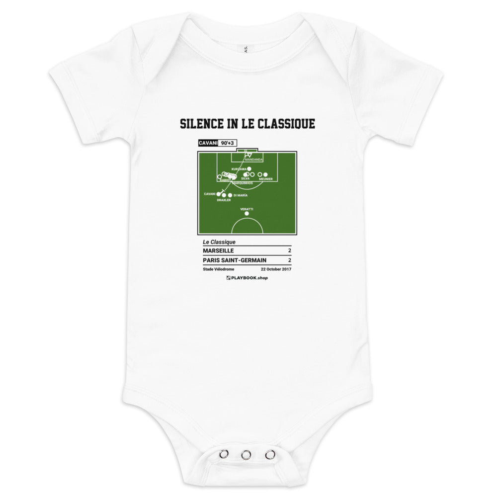 Greatest Paris Saint-Germain Goals Baby Bodysuit: Silence in Le Classique (2017)