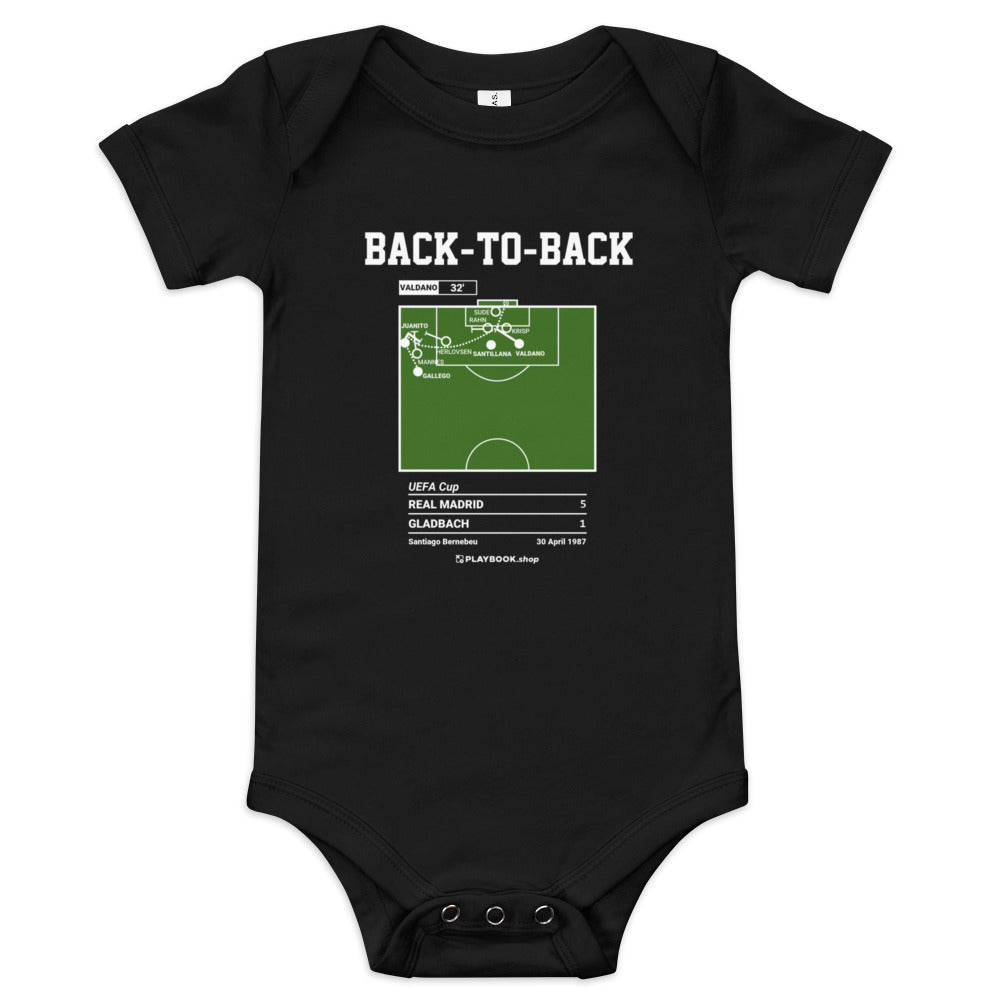 Greatest Real Madrid Goals Baby Bodysuit: Back-to-back (1987)