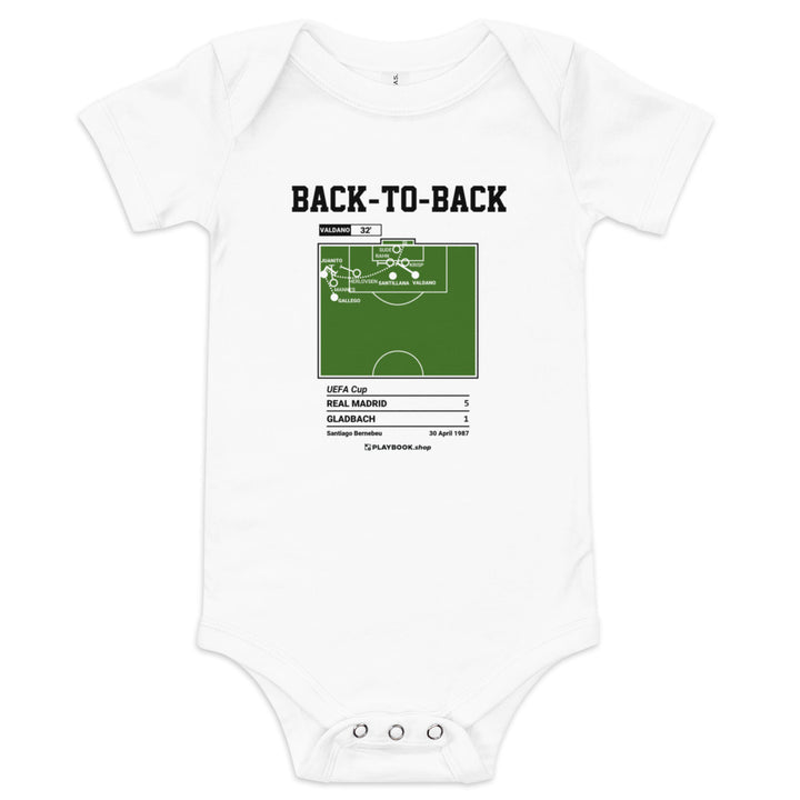 Greatest Real Madrid Goals Baby Bodysuit: Back-to-back (1987)