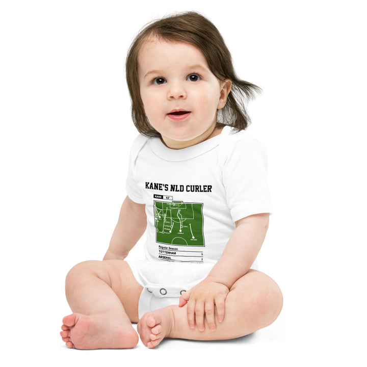 Greatest Tottenham Hotspur Goals Baby Bodysuit: Kane's NLD Curler (2016)