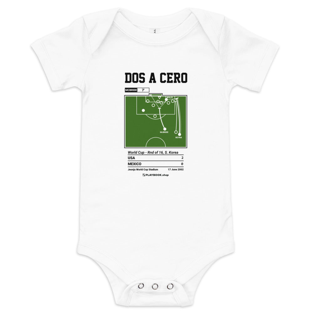 Greatest USMNT Goals Baby Bodysuit: Dos a Cero (2002)