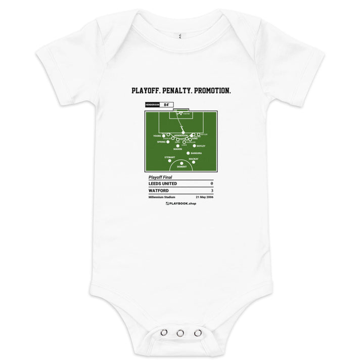 Greatest Watford Goals Baby Bodysuit: Playoff. Penalty. Promotion. (2006)