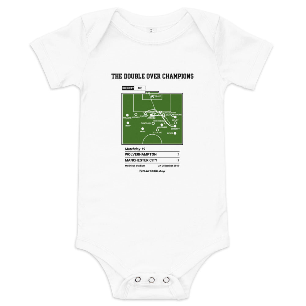 Greatest Wolverhampton Goals Baby Bodysuit: The Double over Champions (2019)