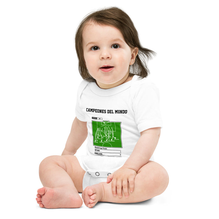 Greatest Spain Goals Baby Bodysuit: Campeones del Mundo (2023)