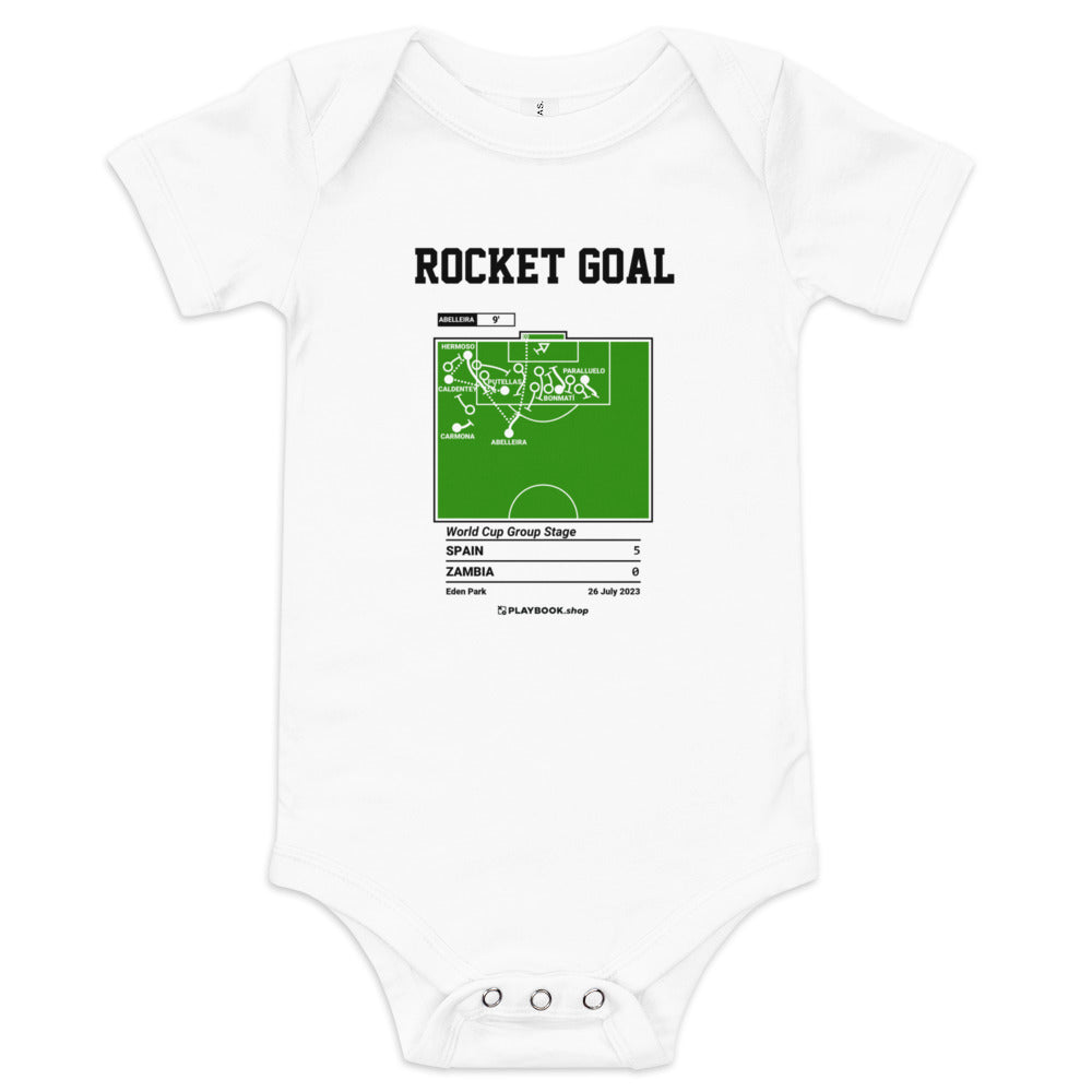 Greatest Spain Goals Baby Bodysuit: Rocket goal (2023)