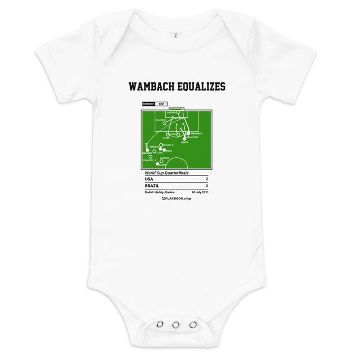 Greatest USWNT Goals Baby Bodysuit: Wambach Equalizes (2011)