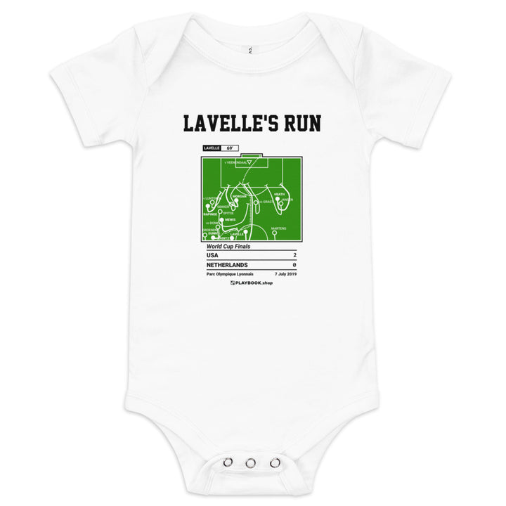Greatest USWNT Goals Baby Bodysuit: Lavelle's Run (2019)