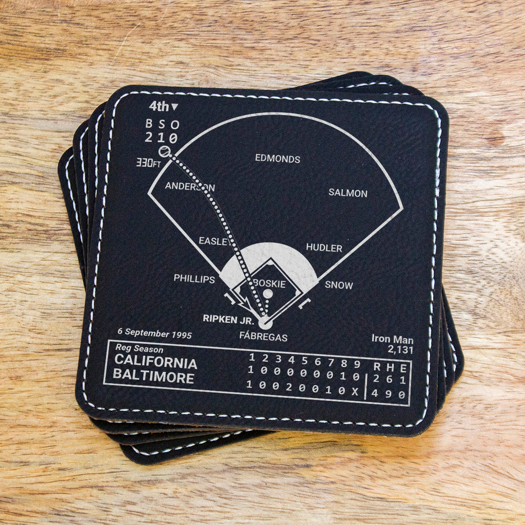 Baltimore Orioles Greatest Plays: Leatherette Coasters (Set of 4)