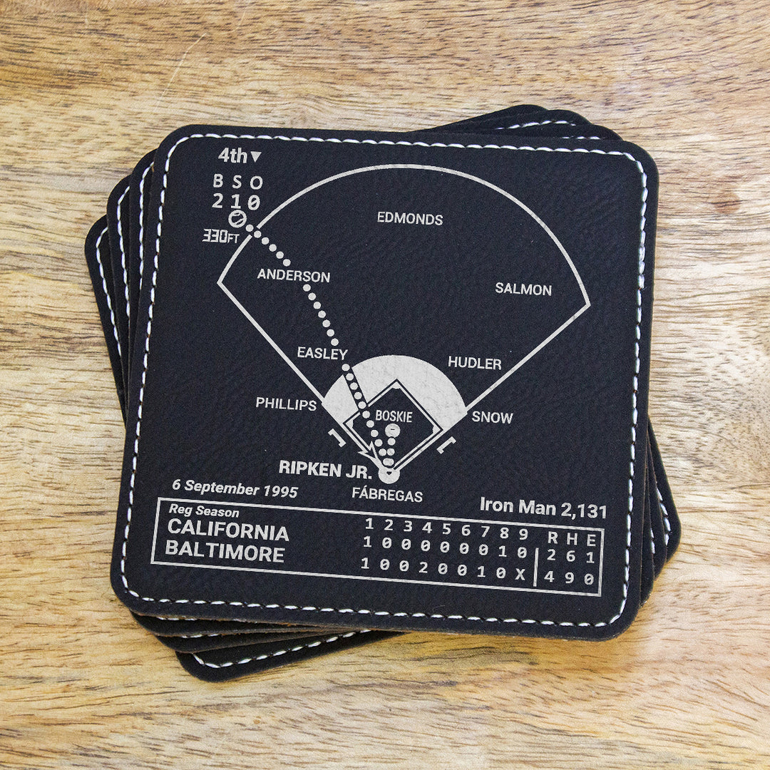 Baltimore Orioles Greatest Plays: Leatherette Coasters (Set of 4)