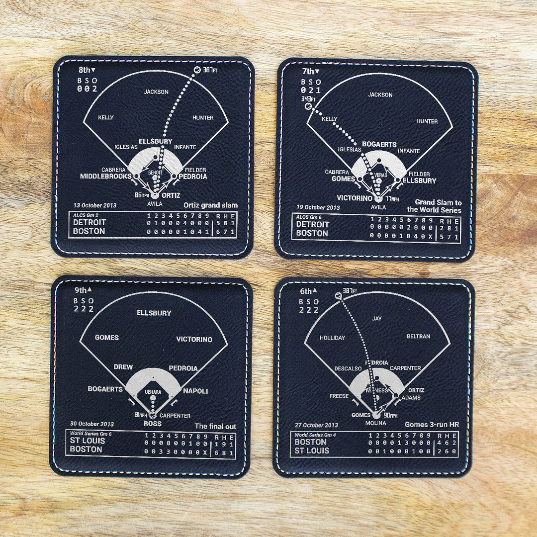 <b>2013 Champions</b> Red Sox Plays: Leatherette Coasters (Set of 4)