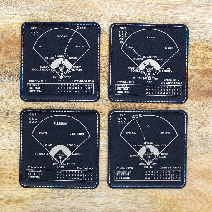 <b>2013 Champions</b> Red Sox Plays: Leatherette Coasters (Set of 4)