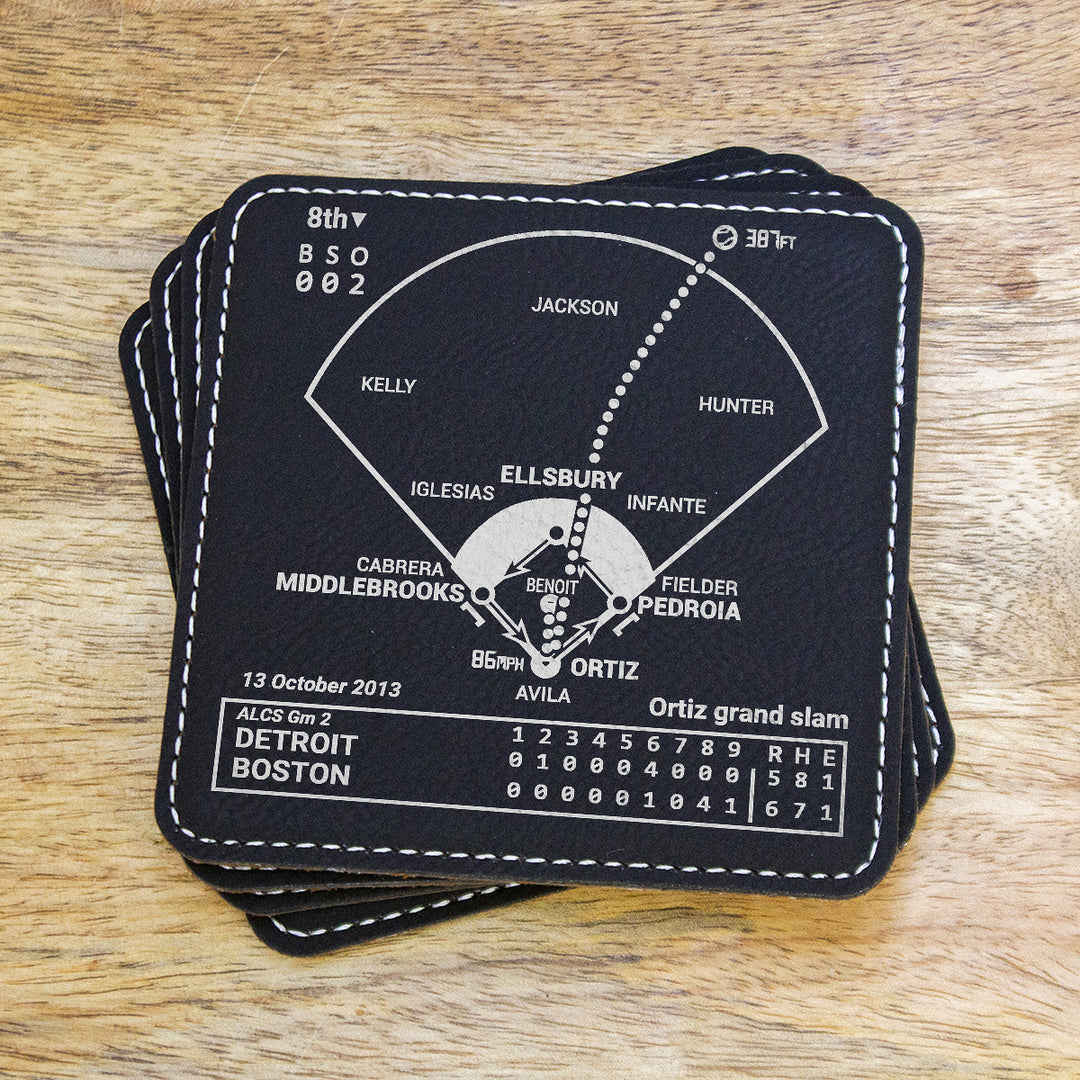 <b>2013 Champions</b> Red Sox Plays: Leatherette Coasters (Set of 4)