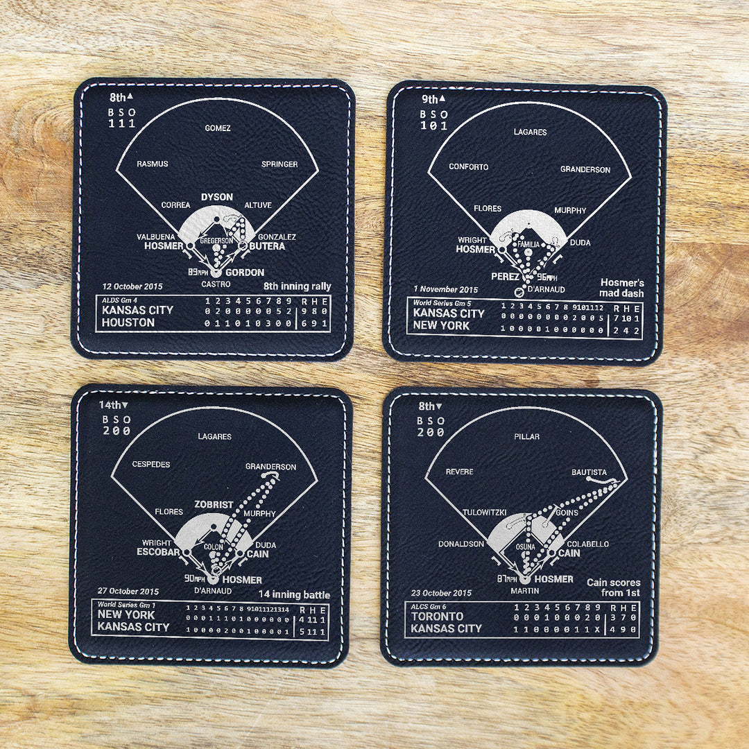 <b>2015 Champions</b> Royals Plays: Leatherette Coasters (Set of 4)
