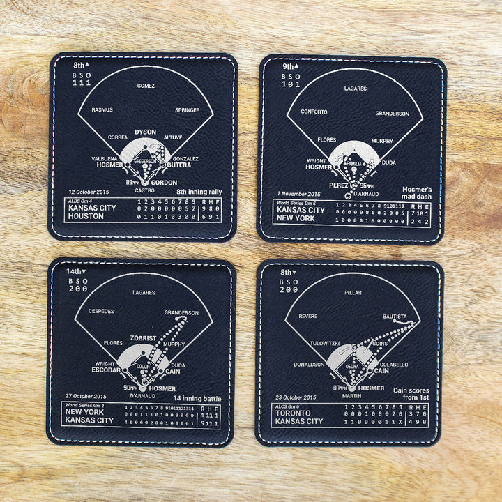 <b>2015 Champions</b> Royals Plays: Leatherette Coasters (Set of 4)