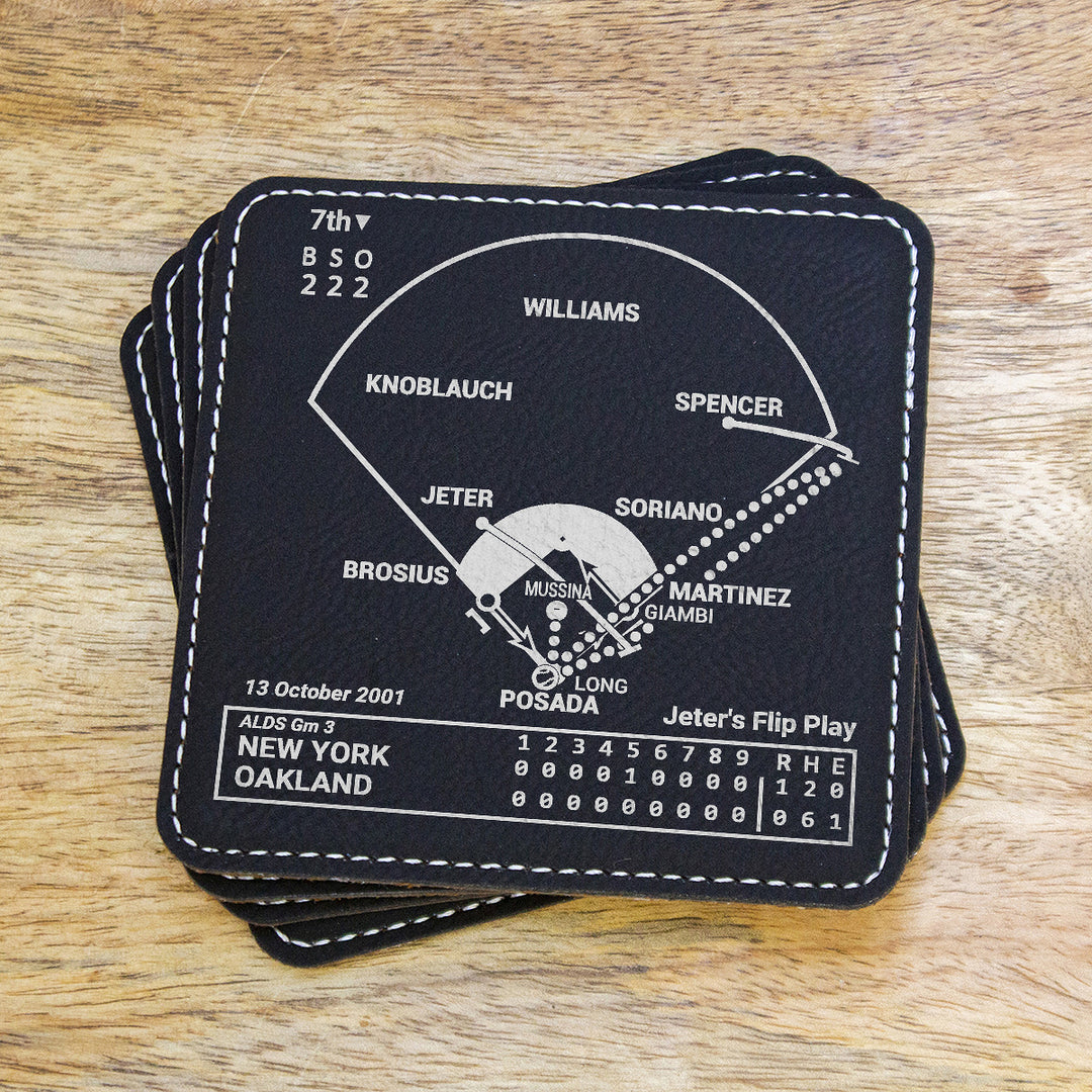 Greatest Yankees Modern Plays: Leatherette Coasters (Set of 4)
