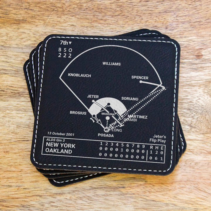 Greatest Yankees Modern Plays: Leatherette Coasters (Set of 4)