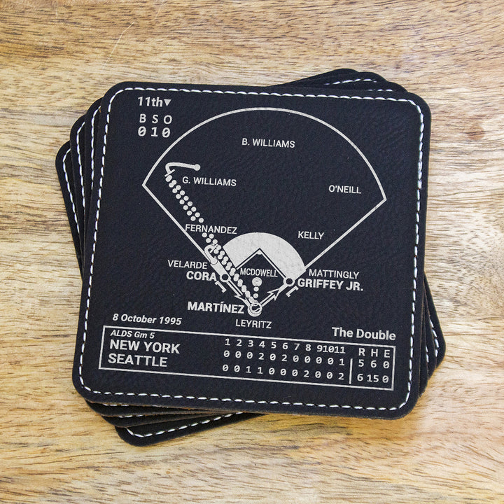 Seattle Mariners Greatest Plays: Leatherette Coasters (Set of 4)