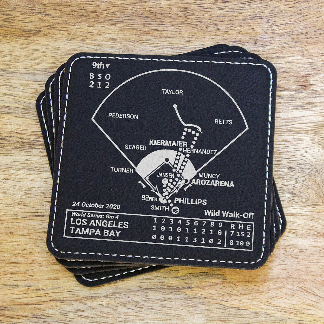 Tampa Bay Rays Greatest Plays: Leatherette Coasters (Set of 4)