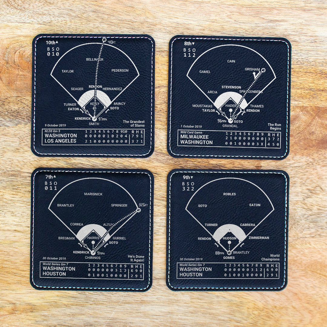 <b>2019 Champions</b> Nationals Plays: Leatherette Coasters (Set of 4)