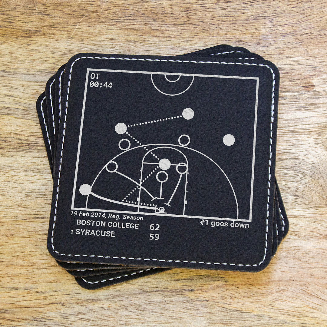 Greatest Boston College Basketball Plays: Leatherette Coasters (Set of 4)