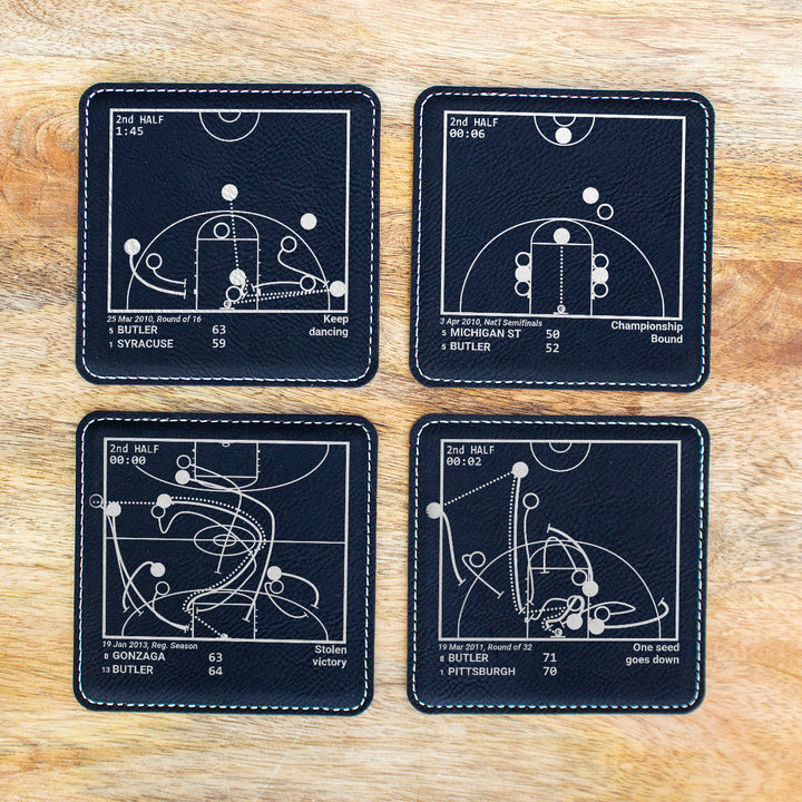 Butler Basketball Greatest Plays: Leatherette Coasters (Set of 4)