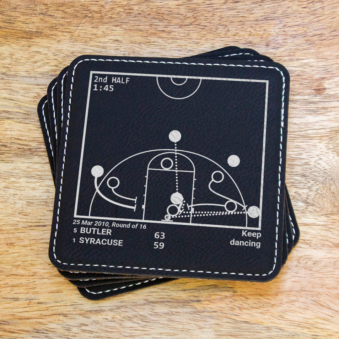 Butler Basketball Greatest Plays: Leatherette Coasters (Set of 4)