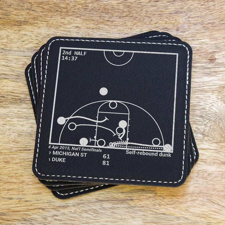 <b>2015 Champions</b> Duke Basketball Plays: Leatherette Coasters (Set of 4)