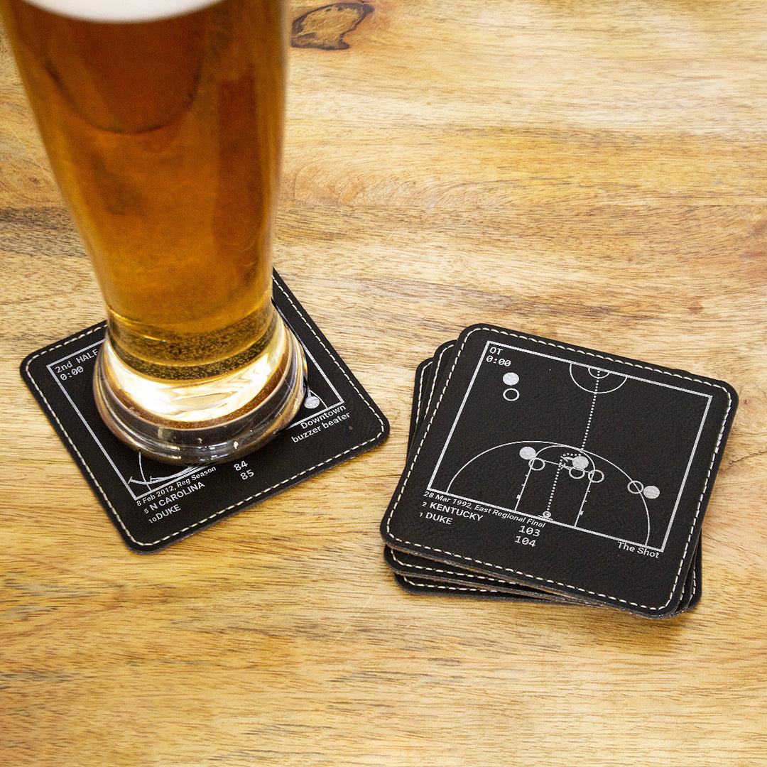 Greatest Duke Basketball Plays: Leatherette Coasters (Set of 4)