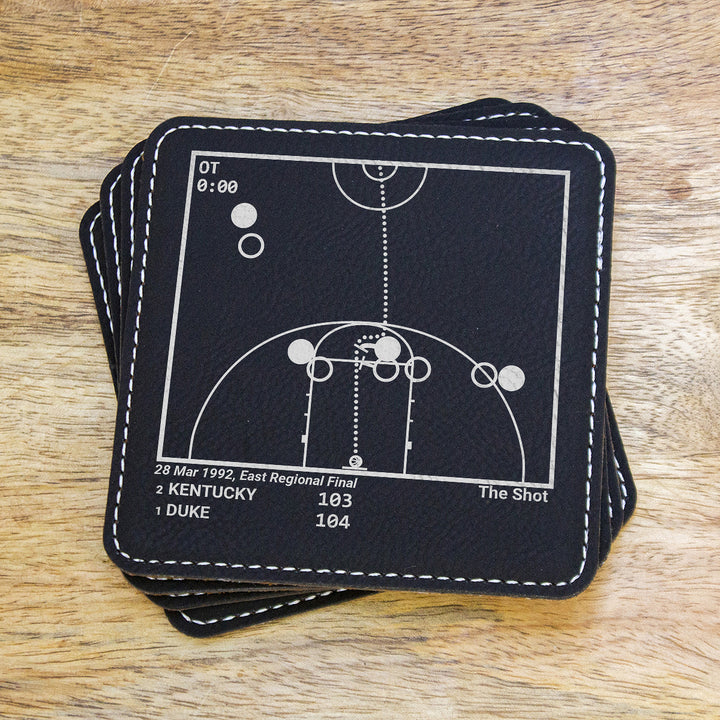 Greatest Duke Basketball Plays: Leatherette Coasters (Set of 4)
