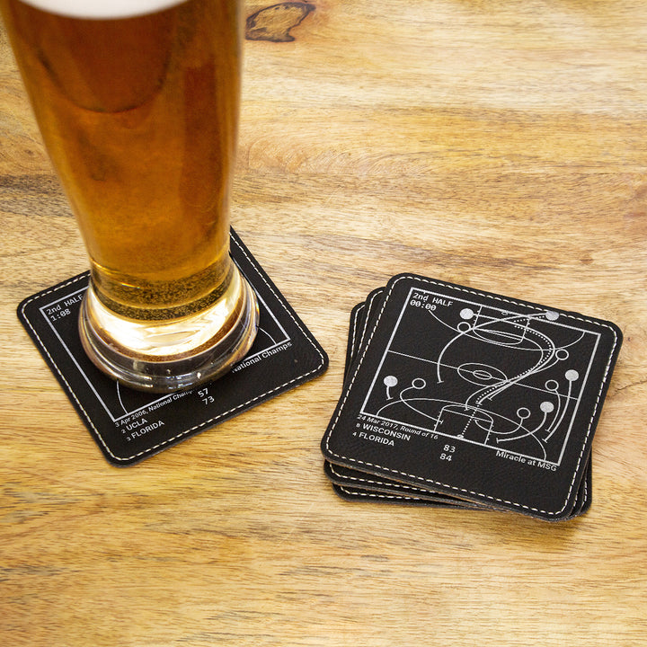 Greatest Florida Basketball Plays: Leatherette Coasters (Set of 4)