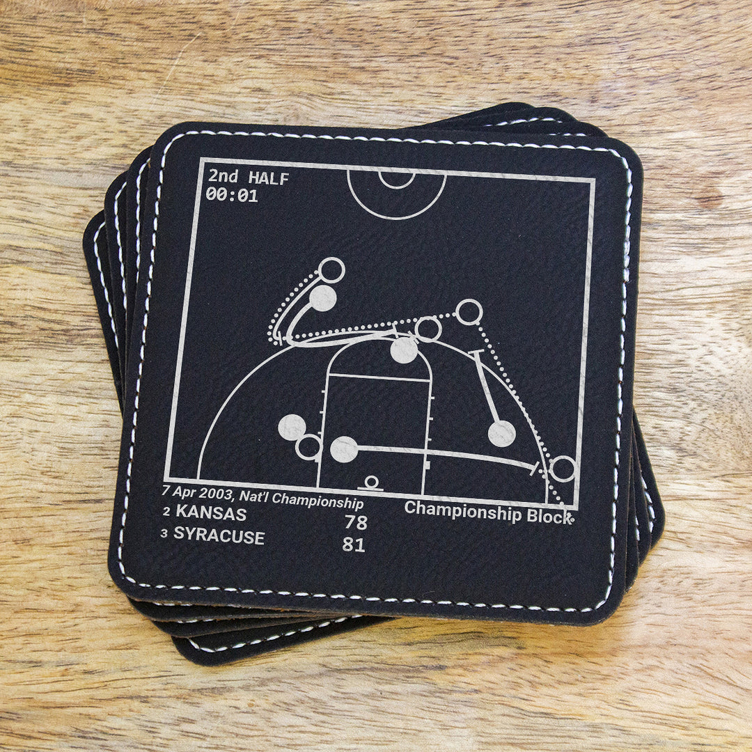 Greatest Syracuse Basketball Plays: Leatherette Coasters (Set of 4)