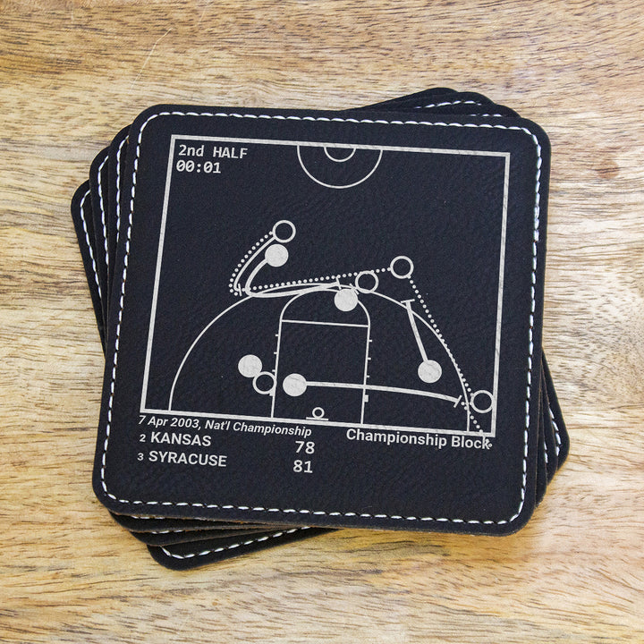 Greatest Syracuse Basketball Plays: Leatherette Coasters (Set of 4)