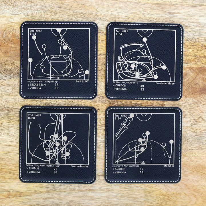 <b>2019 Champions</b> Virginia Basketball Plays: Leatherette Coasters (Set of 4)