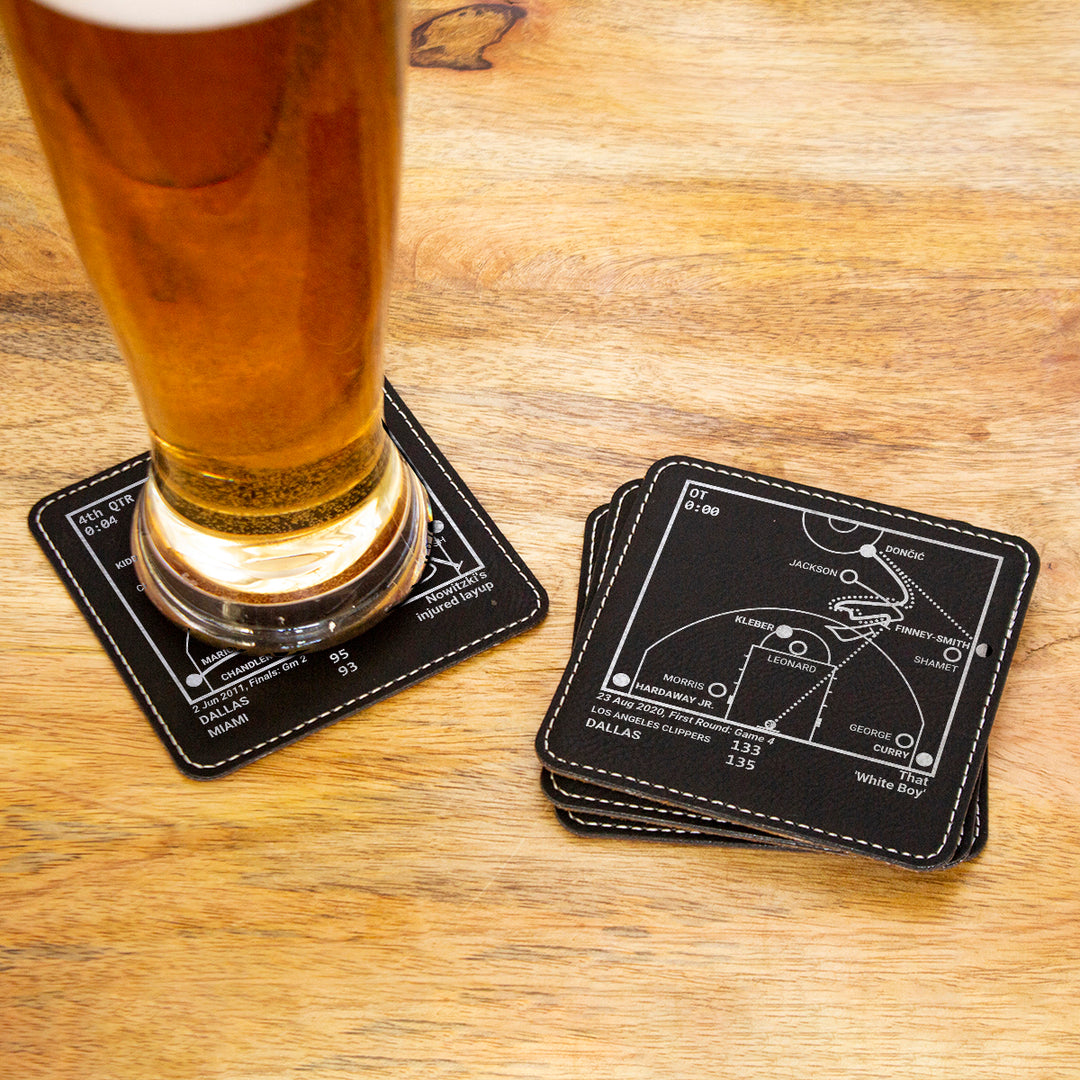 Dallas Mavericks Greatest Plays: Leatherette Coasters (Set of 4)