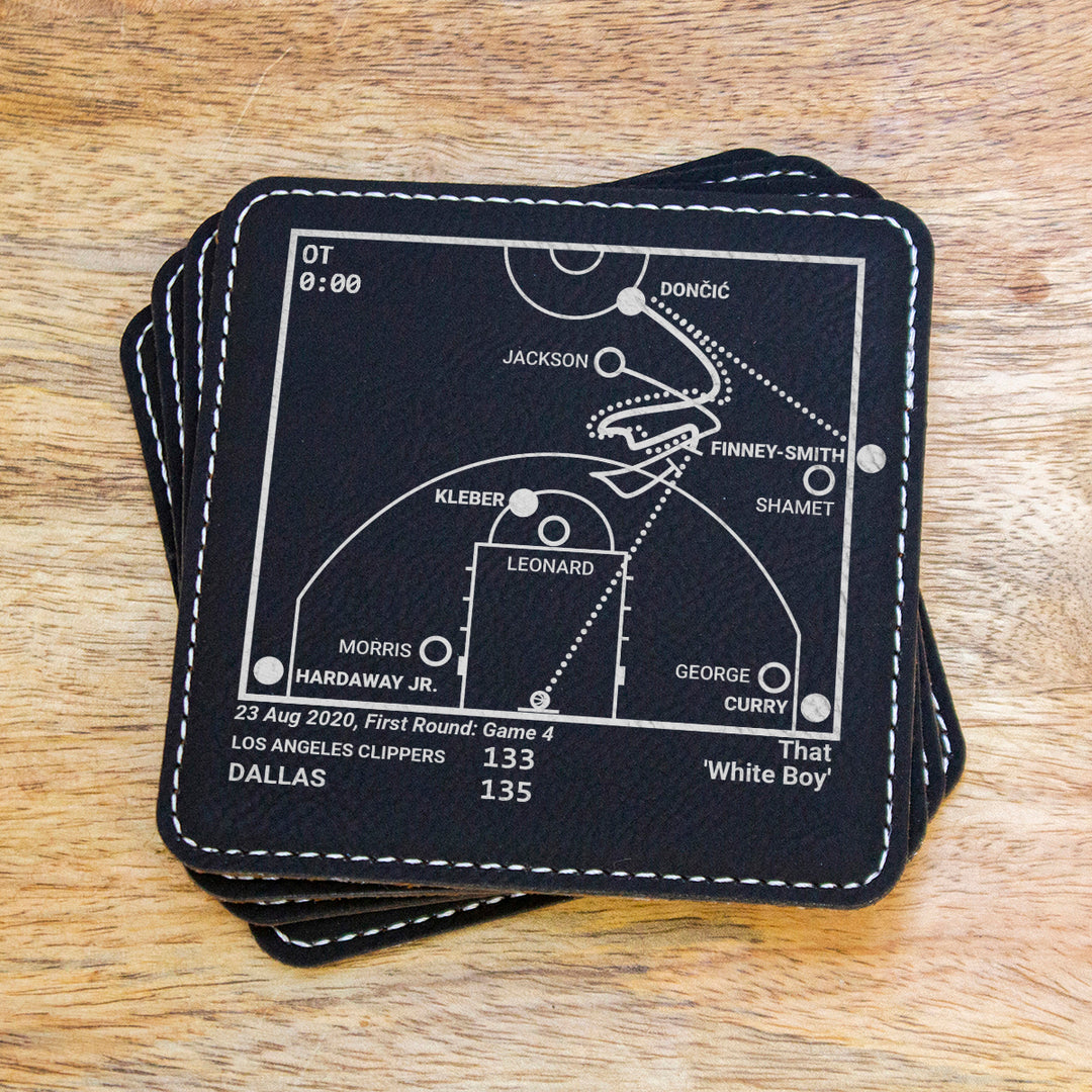 Dallas Mavericks Greatest Plays: Leatherette Coasters (Set of 4)