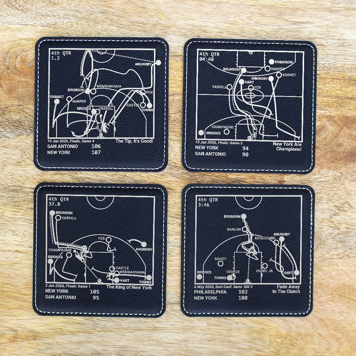 <b>2026 Champions</b> Knicks Plays: Leatherette Coasters (Set of 4)